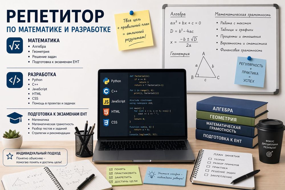 Репетитор по математике и информатике (разработке)