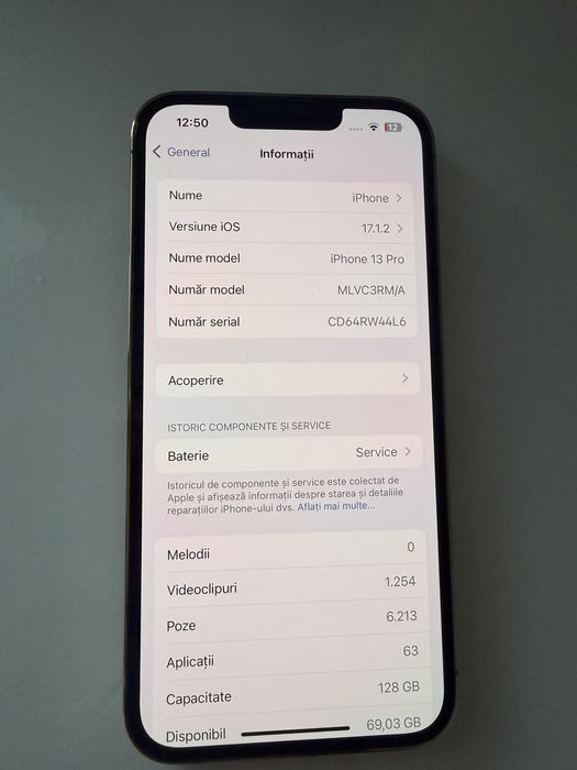 Vand Iphone 13 PRO Gold, 128 GB, Gold-Iphone 13, 128 GB  albastru