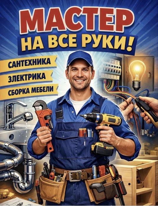 Мастер на все руки. Электрика, сантехника, сборка мебели, слаботочка.