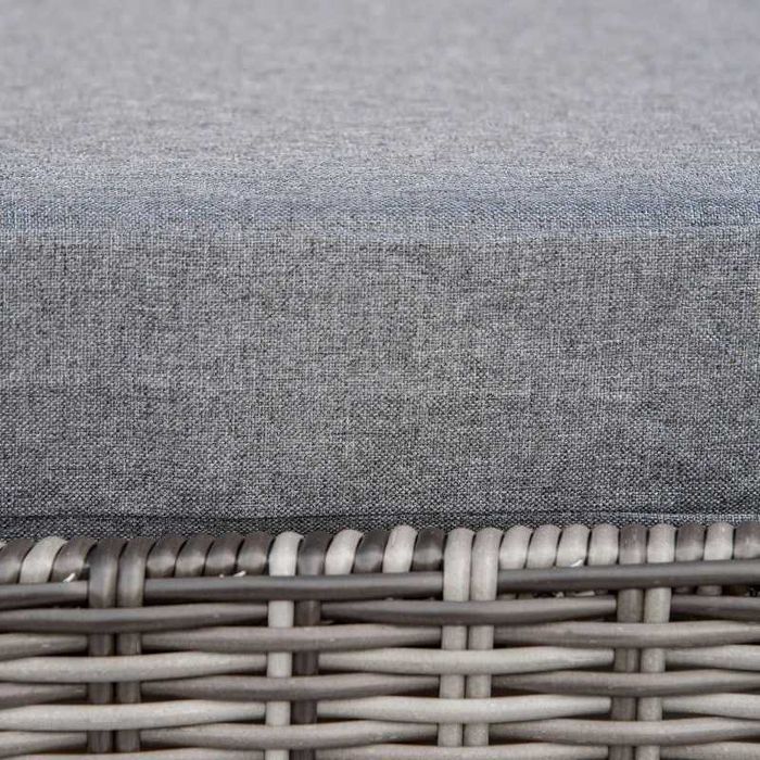 Outsunny Градински шезлонг от полиратан с възглавница