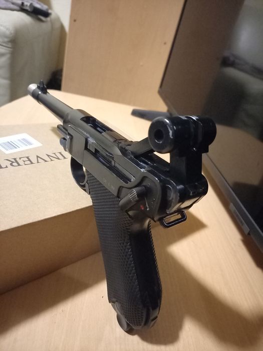 Vând pistol airsoft Luger P08 4 Jouli