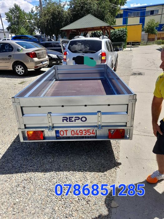 Remorca 750kg Repo,basculabila ,atv,moto,rar inclus