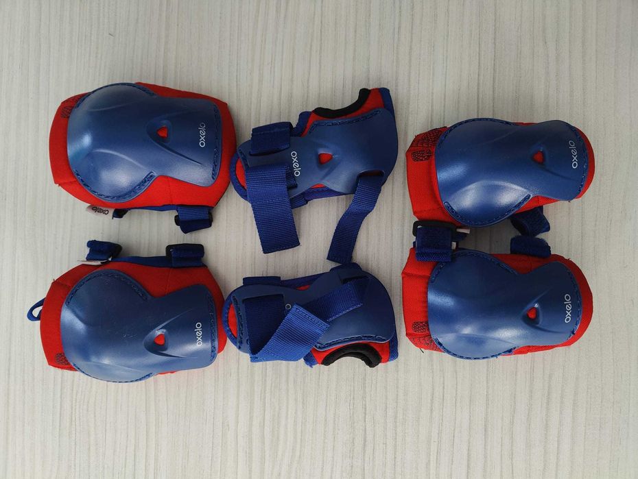 Set 3 protecții role Play Oxelo Albastre Copii