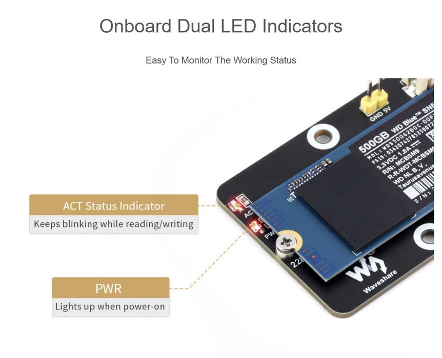 Adaptor SSD M.2 NVME pentru Raspberry Pi 5