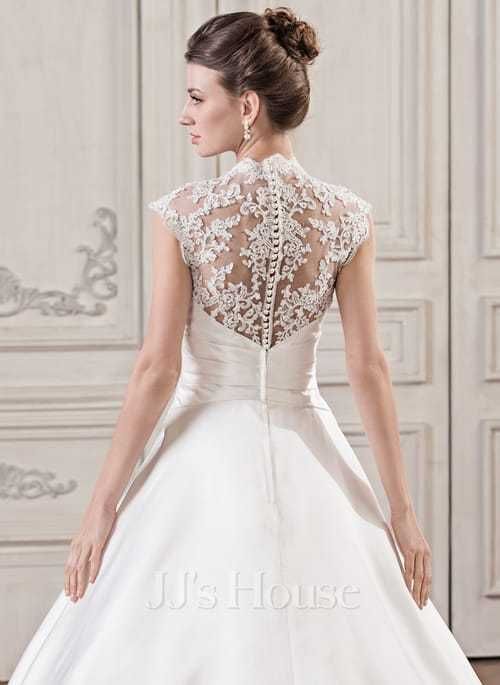 НОВА JJ`S HOUSE Булчинска рокля дълга с шлейф М L булченска сватбена