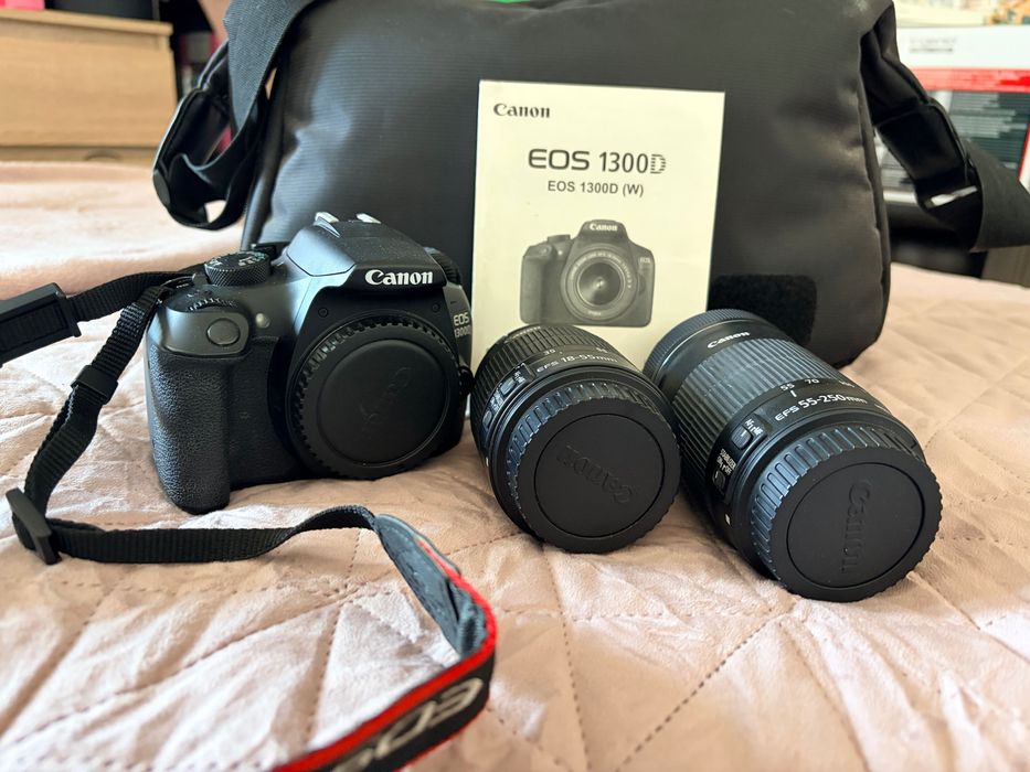 Canon EOS 1300D + обектив 55-250 mm