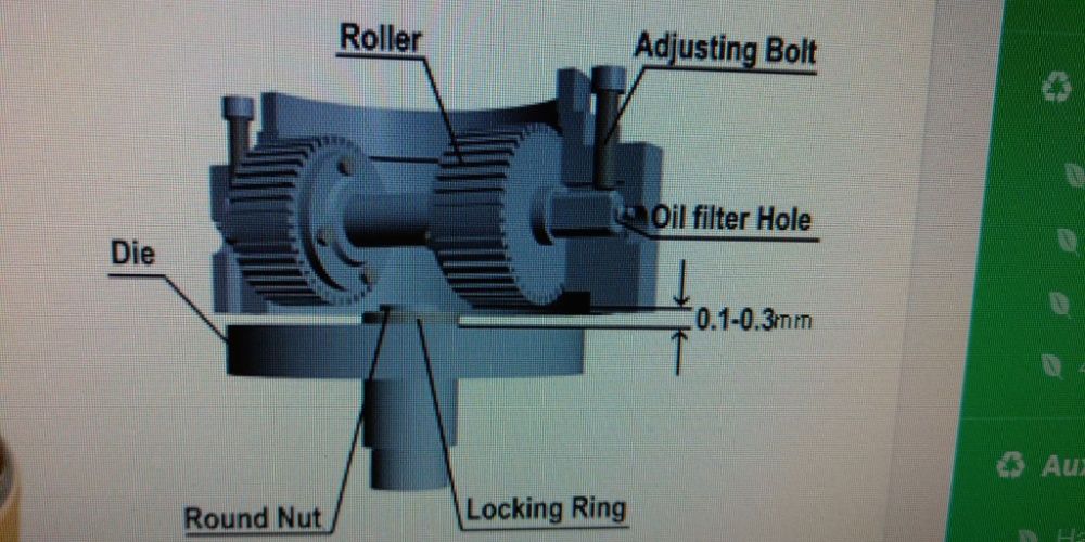 Manual intretinere si utilizare , Presa de peleti, Matrița, Role presa