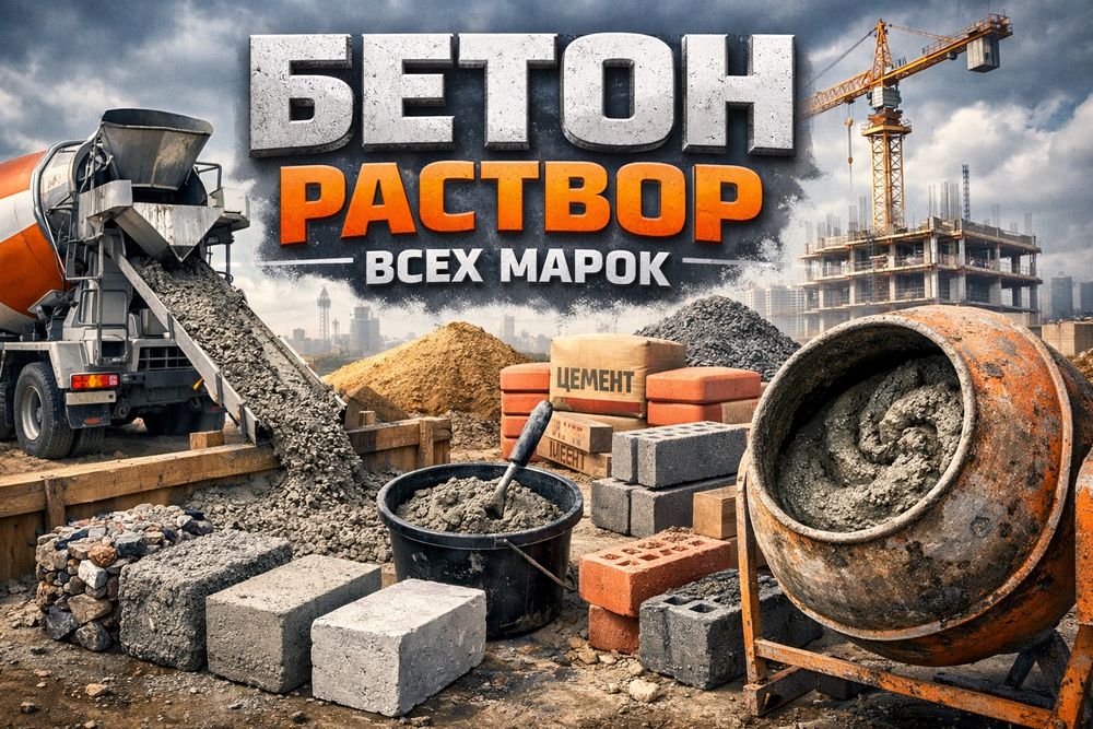 Бетон Раствор всех марок
