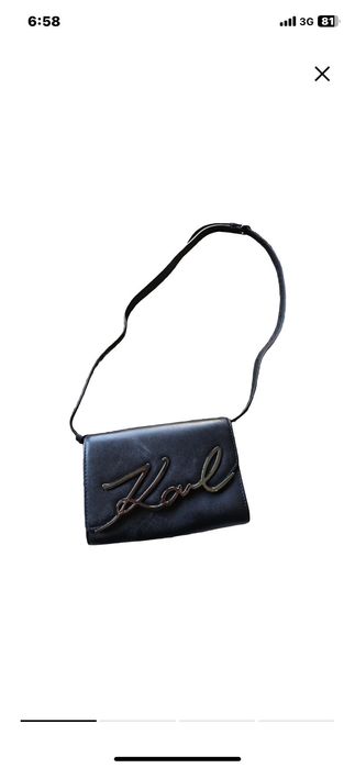 Дамска чанта естествена кожа Karl Lagerfeld