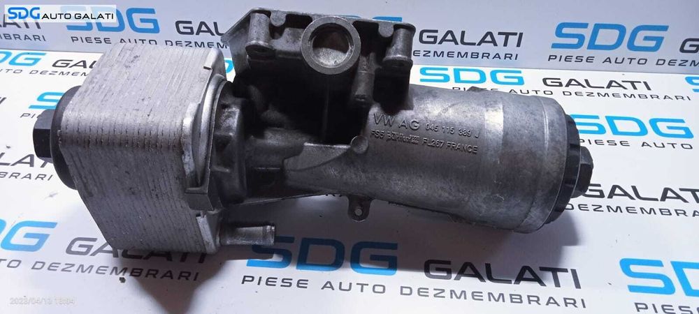Suport Corp Carcasa Filtru Radiator Racitor Ulei Termoflot Volkswagen Passat B6 2.0 TDI BVE BWV BMA BKP BMP BUZ BMR CBAA CBAB CBAC CBBB CBDC 2005 - 2010 Cod 045115389J [D0363]