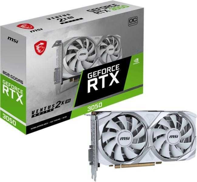 Placa video MSI GeForce RTX 3050 OC WHITE 8GB GDDR6 128bit nou sigilat