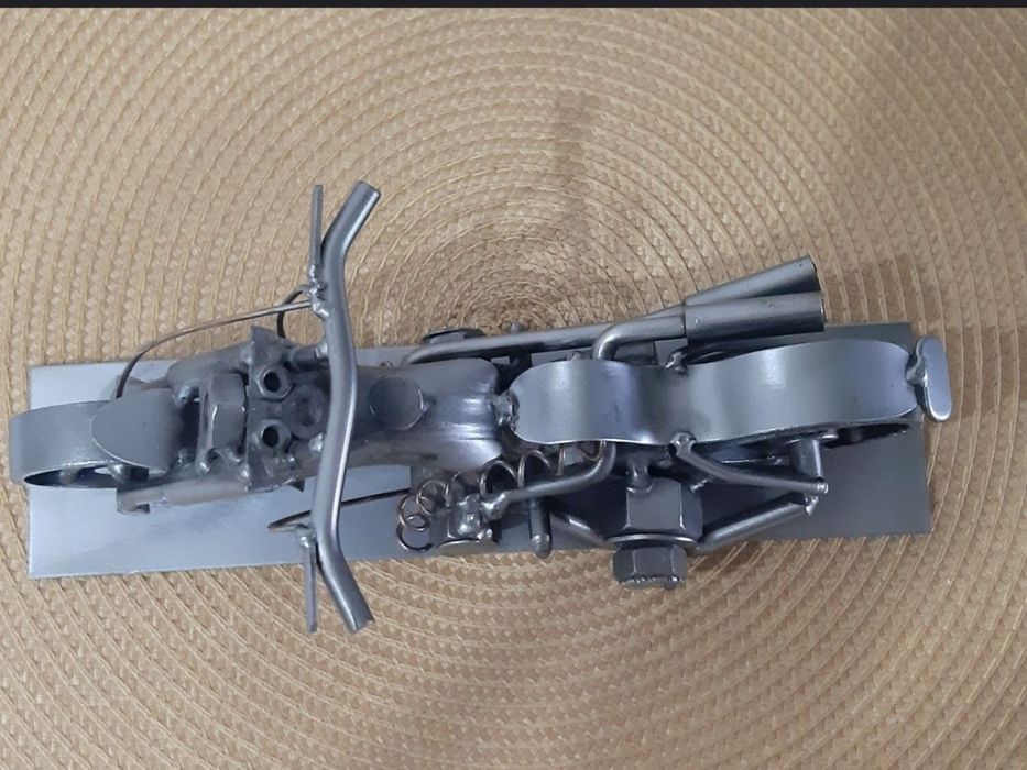 Motocicleta hand-made metal ,piesa colecție- unicat