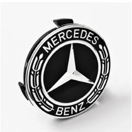 Emblema stema capota fata Mercedes C E S class crom gri negru