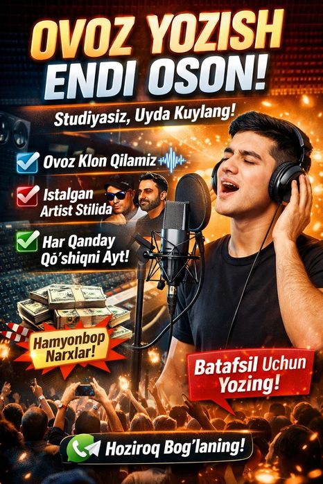 AI Studio Sun’iy intellekt orqali Ovoz yozamiz