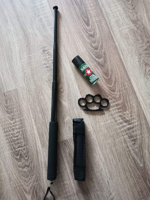Set Baston telescopic + Spray Nato + Box Pumn