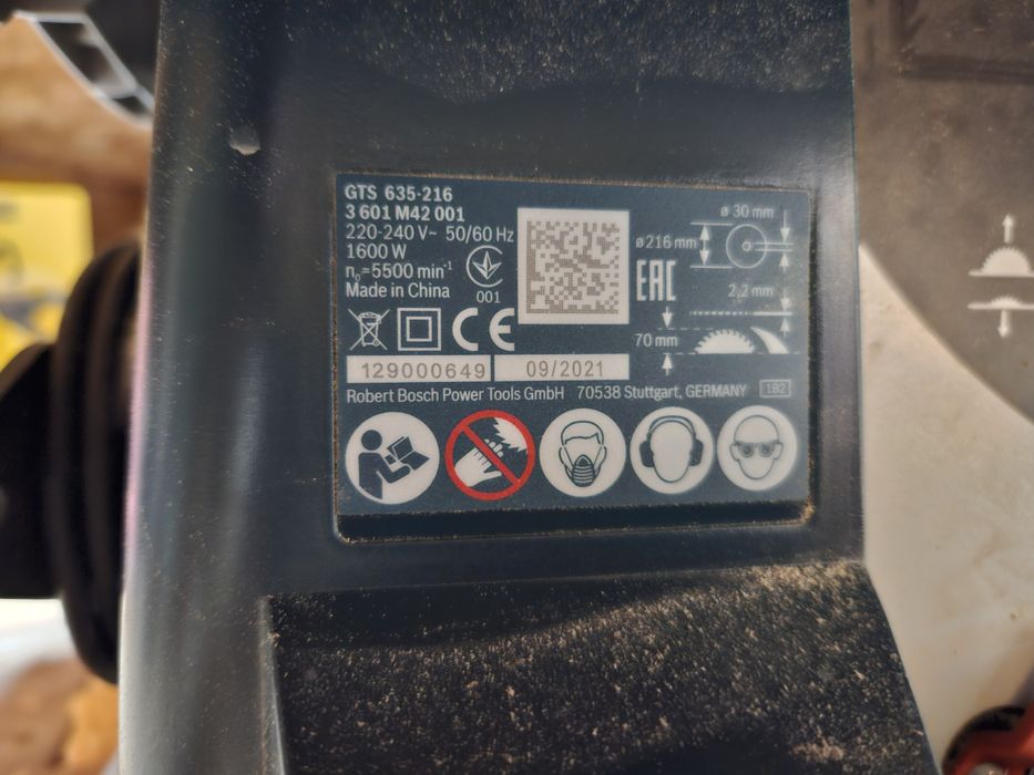 Bosch gts 635 216 - circular de masa profesional