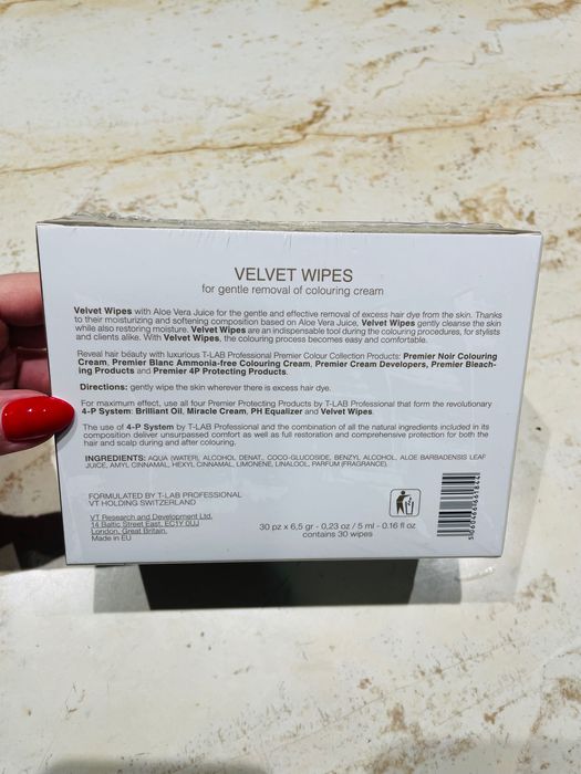 T-LAB Professional Velvet Wipes – 30 бр. (нови, запечатани)