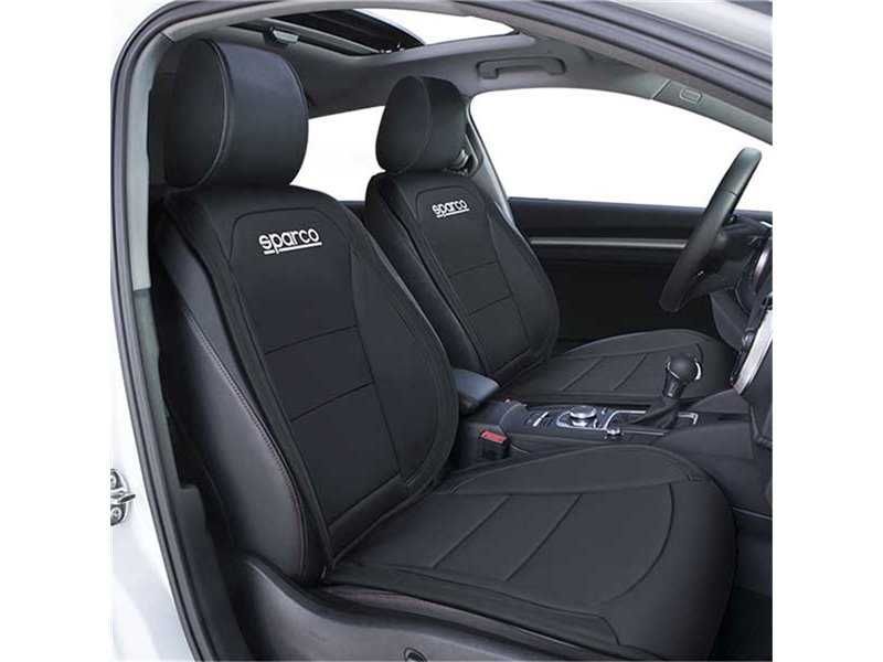 SparcoSPCS424BK Husă spătar scaun față, universală, neagră, ergonomică