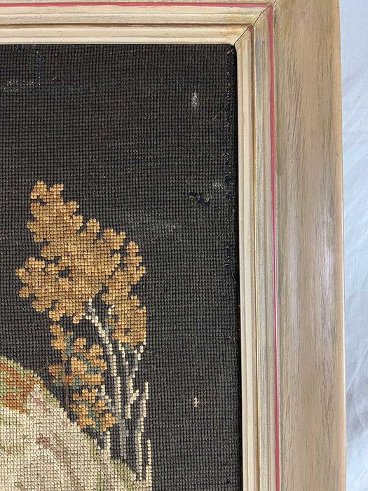 Tablou Goblen Vanator cu caine si soim