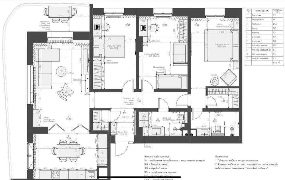 ЖК Infinity | 4-комнатная квартира 130 м² | 14 этаж
