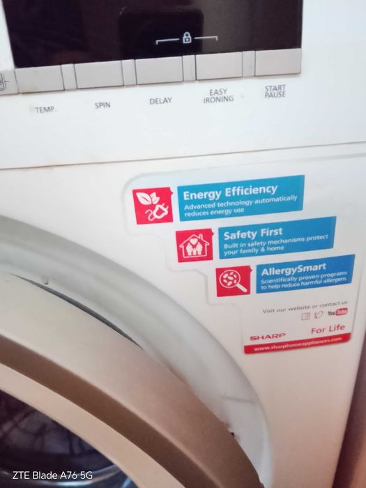 Продавам пералня шарп използвана