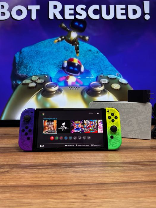 Nintendo Switch Oled Splatoon edition прошитая