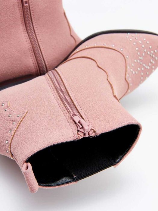 Ghete / ciocate NOI,  cu eticheta, cu toc jos, marimea 35, roz pudra