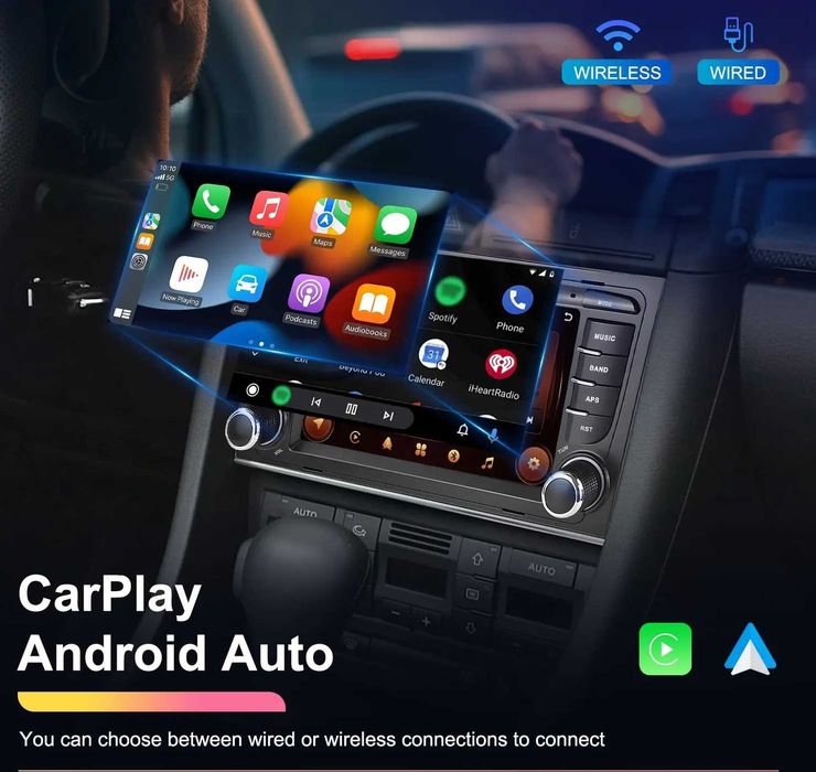 Мултимедия за Audi A4 B6 B7 RS4 навигация Android плеър 2DIN А4 Ауди, 2DIN, Audi A4 B6, B7