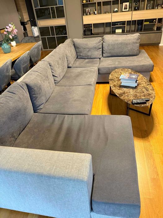 П образен диван + задна табуретка