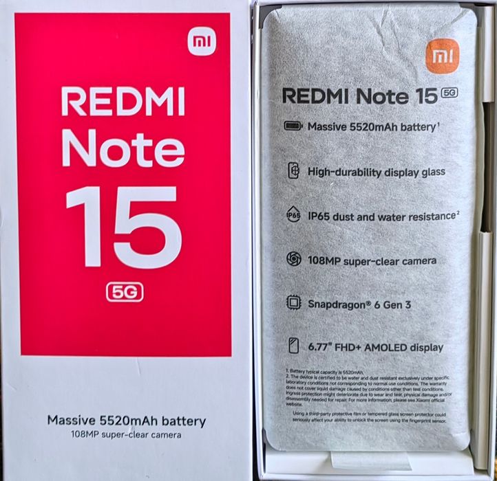 Xiaomi Redmi Note 15. (5G) 8Gb/256Gb.