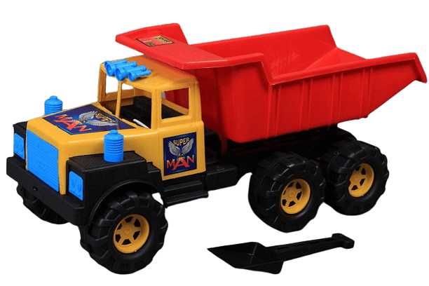 ОГРОМЕН самосвал 76см детски камион до 15кг с лопатка камиони