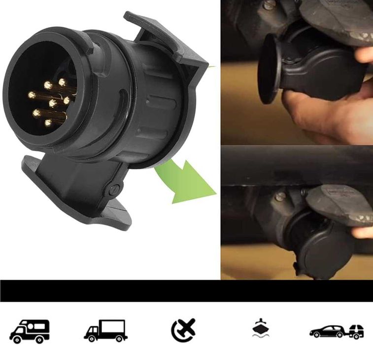 Преходник адаптер за букса за ремарке 13/7 пина 12V