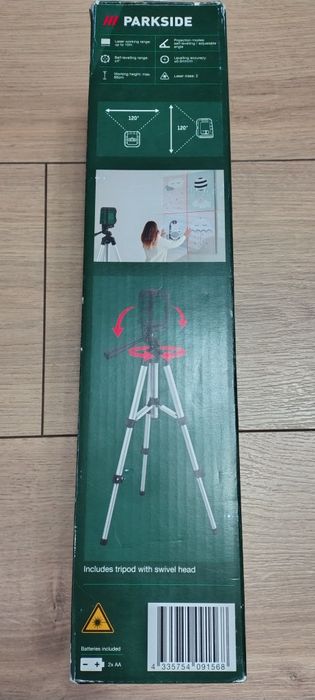 Nivela laser cu linii incrucisate, PARKSIDE,Raza de lucru 10 m, Nou!