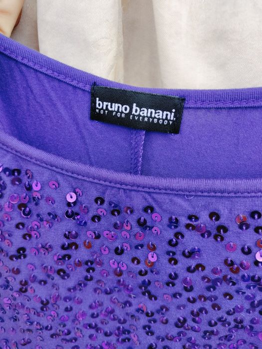Tunică lungă Bruno Banani cu paiete – Violet – Mărime S (34)