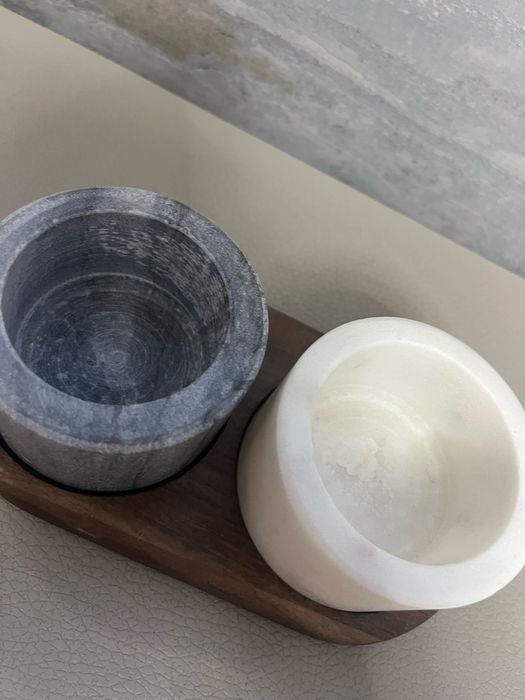 Set decor recipiente marmura naturala