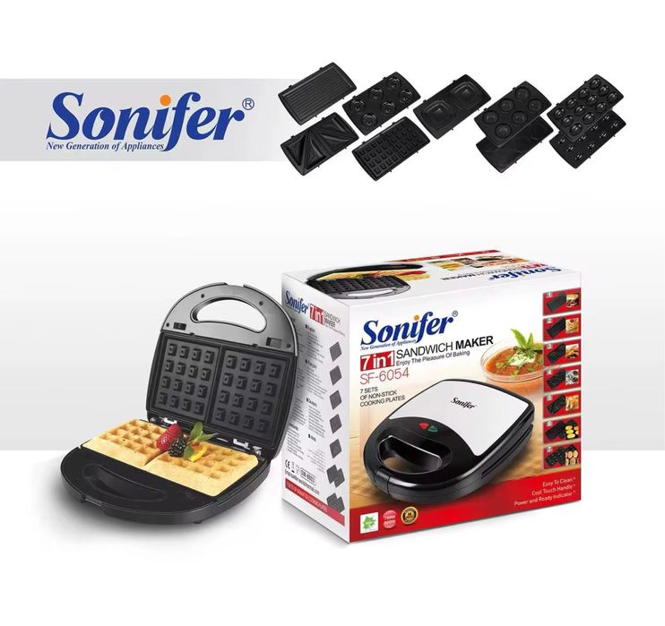 Доставка! Вафельница 7в1 Sonifer SF-6054
