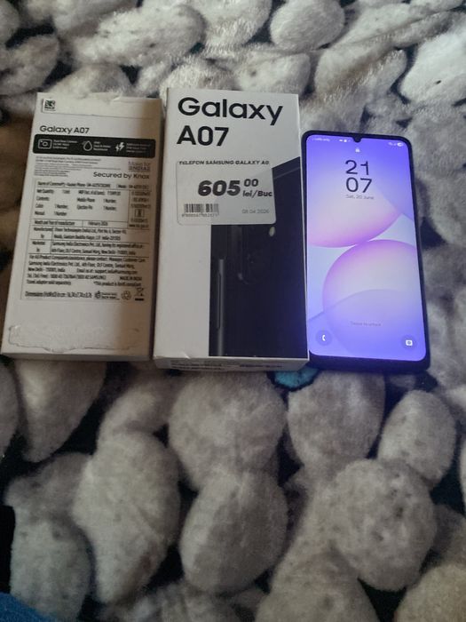 Samsung galaxy A07 impecabil cumparat in 08.04.2026 nu am ce sa fac cu el pret negociabil nu ofer transport