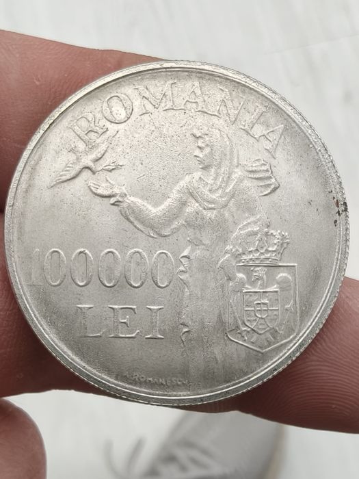 Moneda argint 1946 (100.000 lei)
