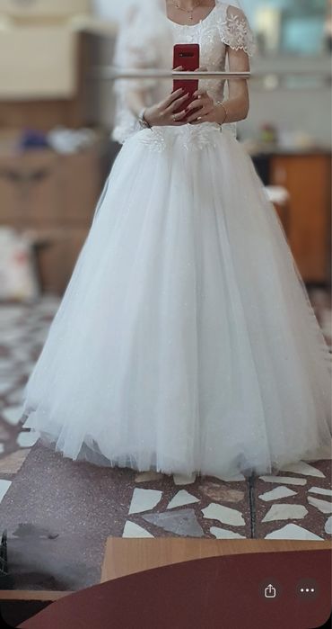 Rochie mireasa alba, marimea 38-40