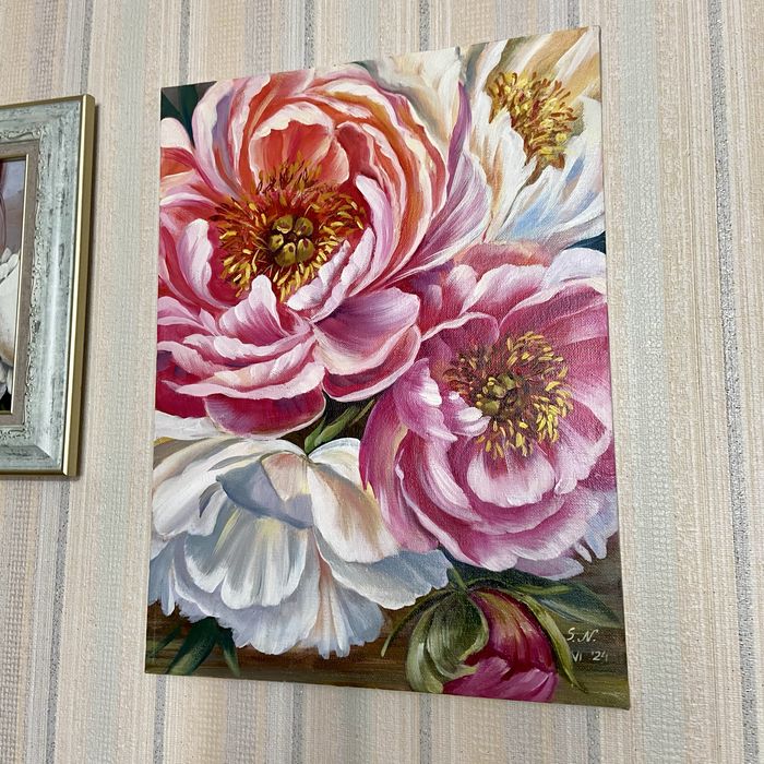 Картина маслом цветы