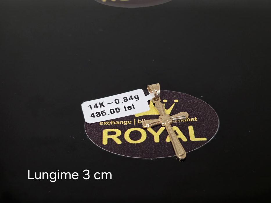 Bijuteria Royal: Pandantiv cruciulița aur 14k/0.84 gr