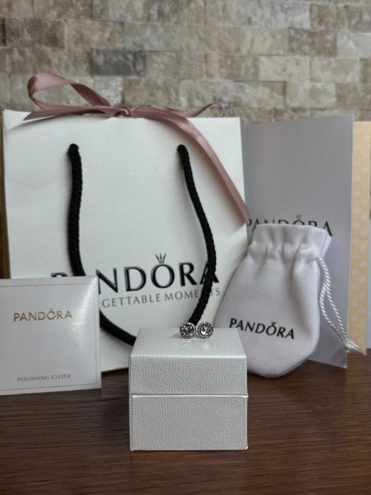 Пандора обеци кристал