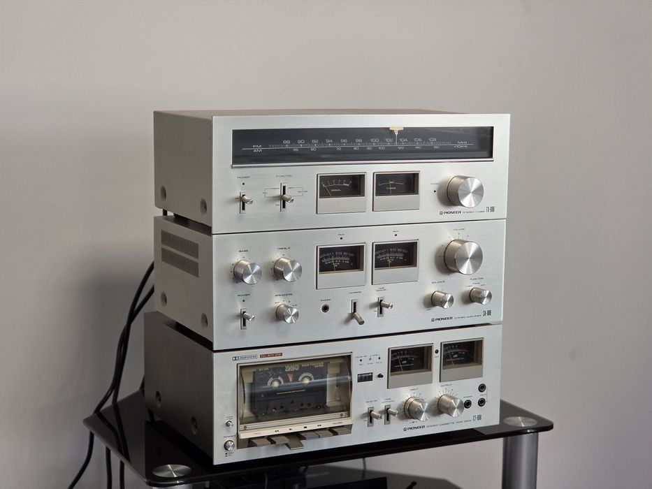 Linie audio Pioneer TX-606 SA-606 CT-606 + Pick-up PL-516 Belt-drive