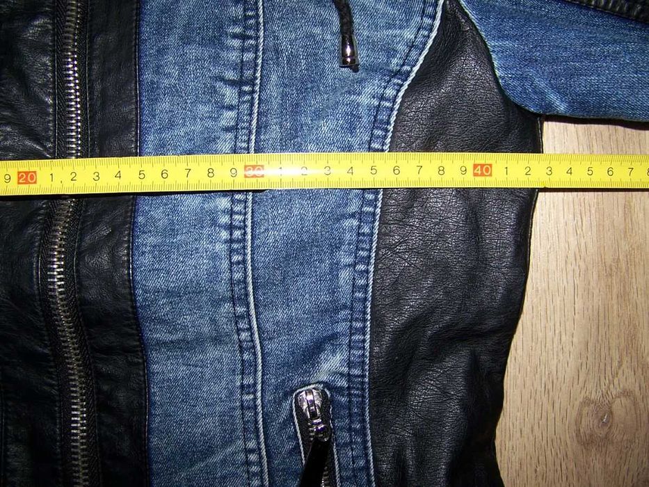 Geaca blugi si cu piele