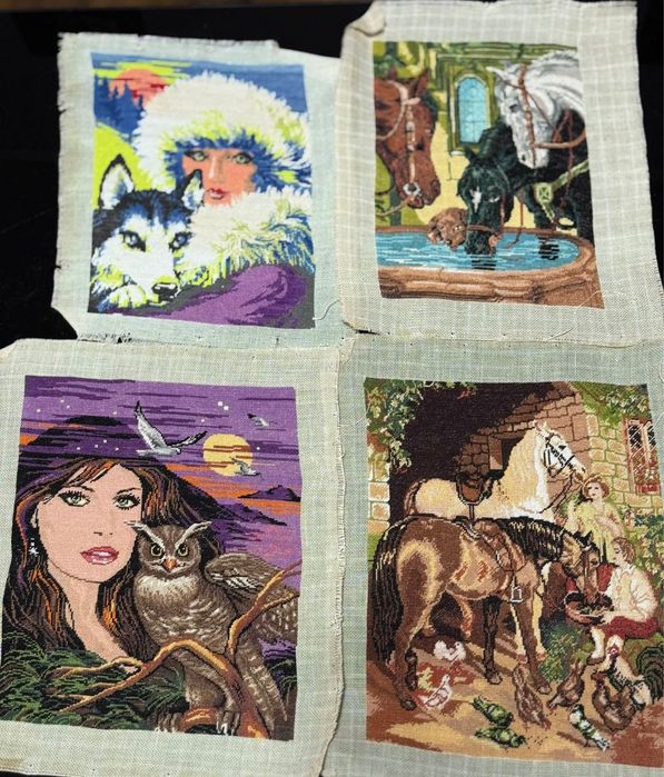 Vând goblenuri cusute manual