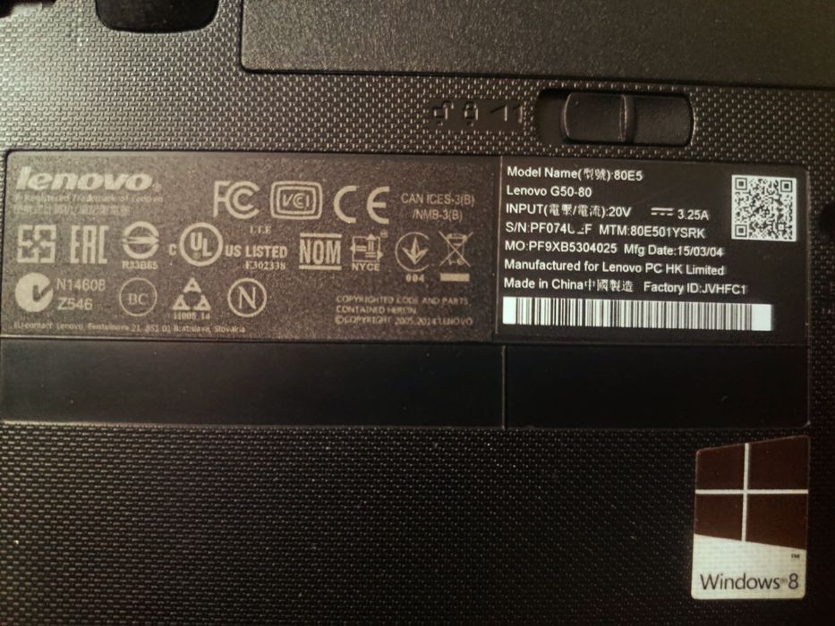 Ноутбук Lenovo G50-80