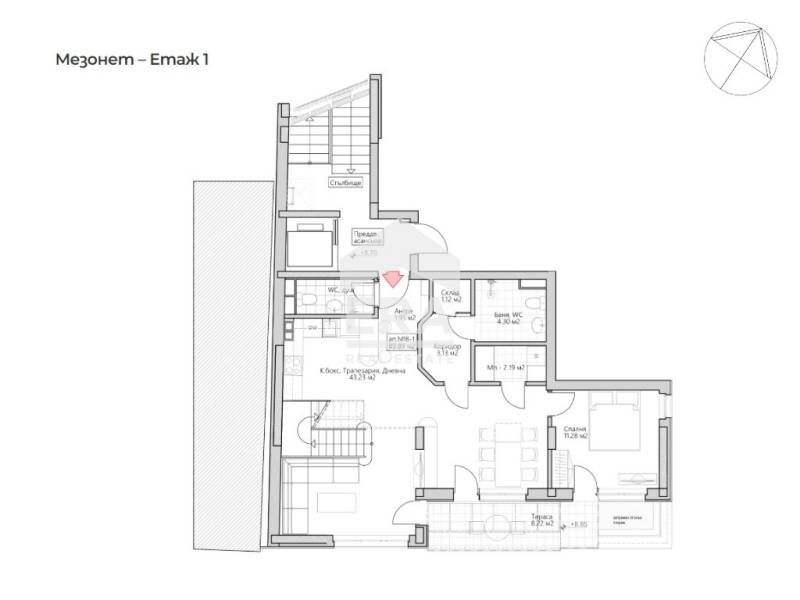 Южен четиристаен апартамент в бутикова сграда с АКТ 16 до Южен парк, к