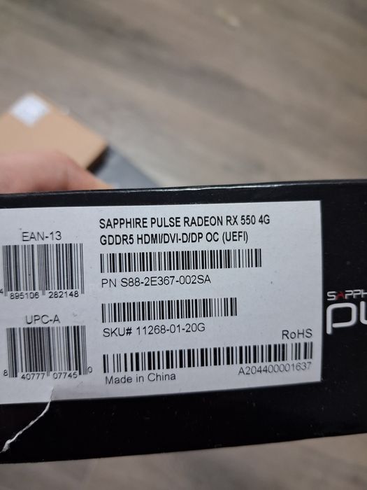 Placa Video Shapphird Pulse RX550 4 GB