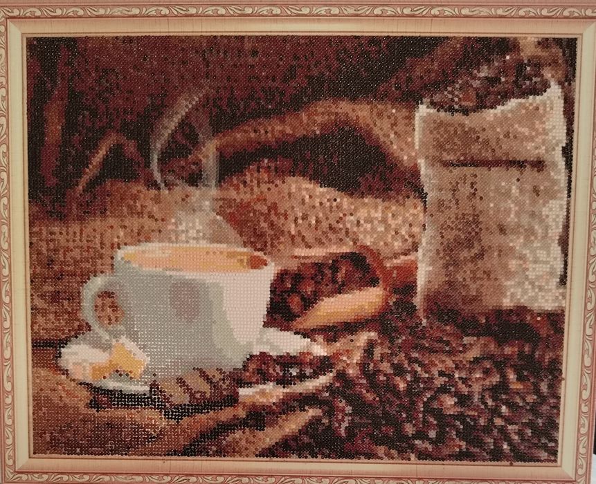 Алмазная мозаика 40×50 см в рамке, ручная работа
