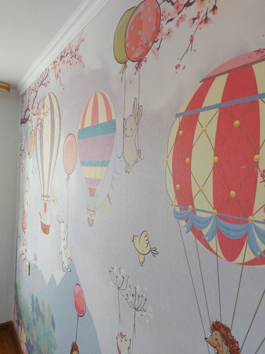 Поклейка обоев 900тг м²